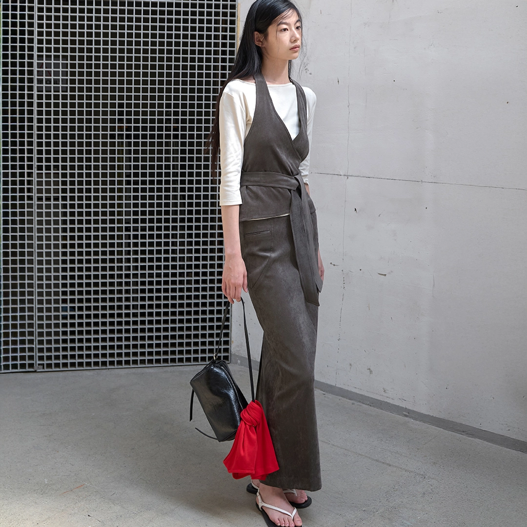 아뜰리에 나인 (SK-5114)HAVN SET-UP VELVET MAXI SKIRT 상품 이미지 1