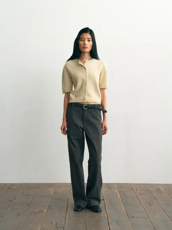 Dusk Solid Cotton Pants_Charcoal