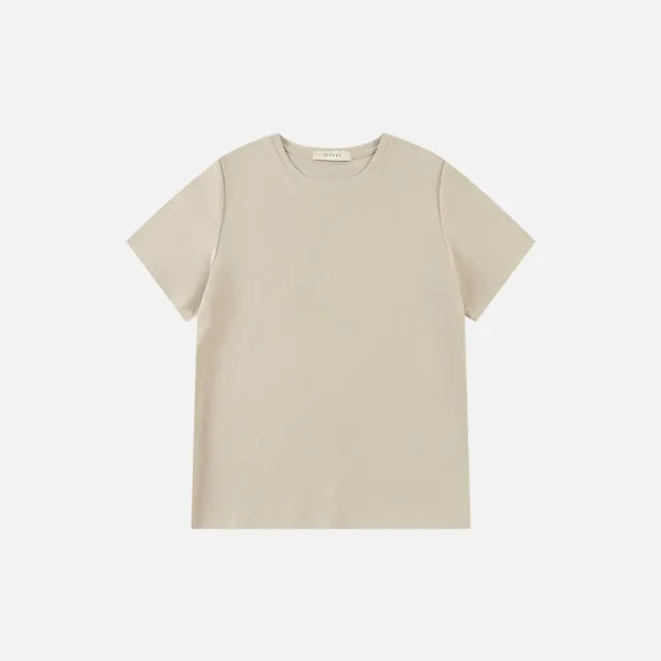 SITP5178 레귤러 핏 프레쉬 반팔 티셔츠_Light khaki