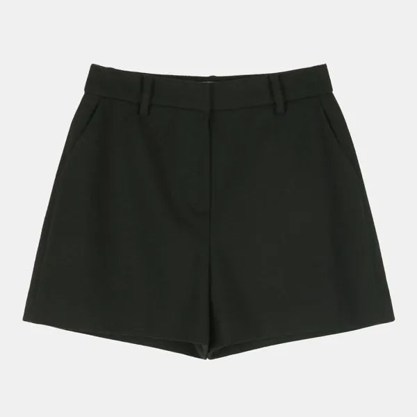 wool short pants (black)