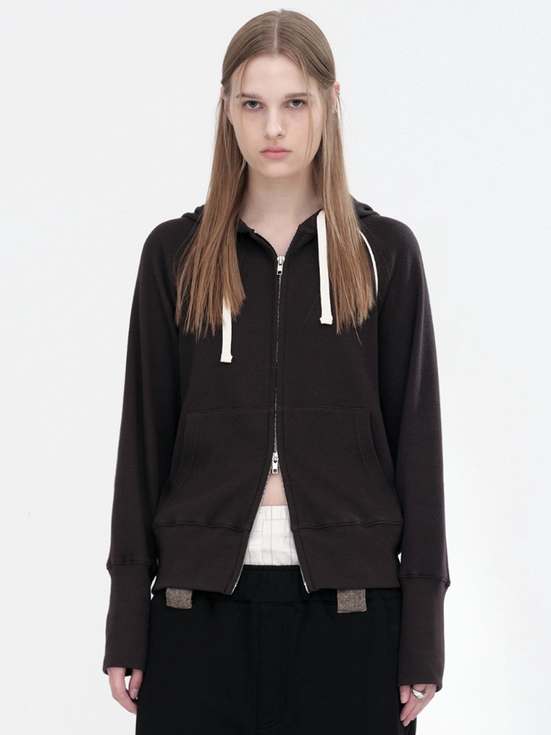 밀로 우먼 Bound Hood Zip Up [Vintage Black] 상품 이미지 2