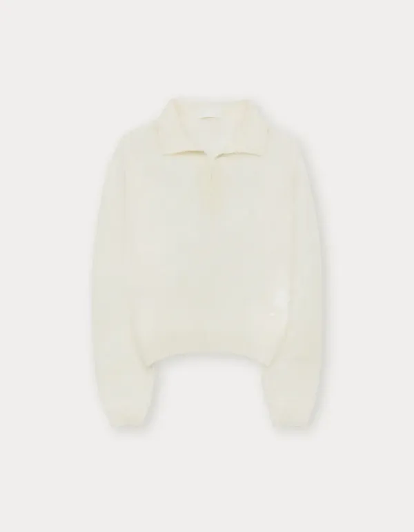 See-Through Collar Knit - Ivory