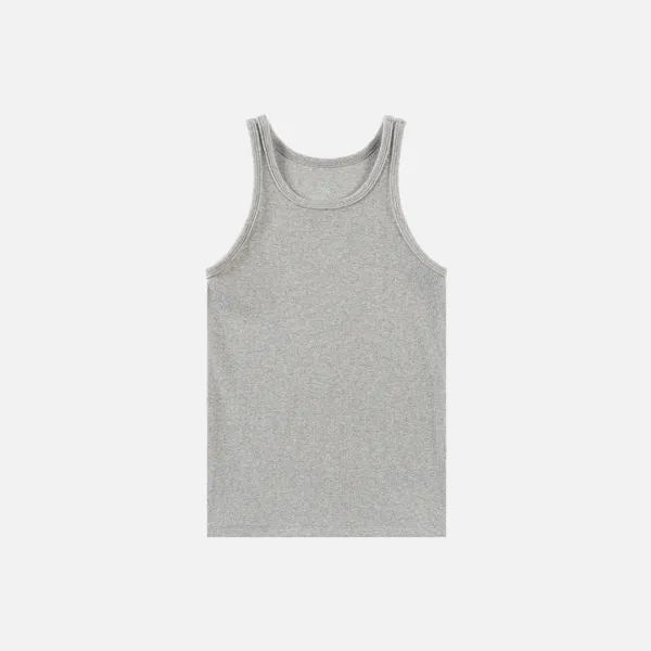SITP5271 베이직 라운드넥 크롭 나시탑_Melange gray
