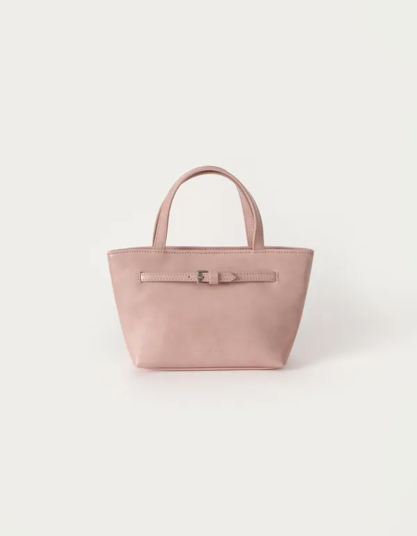 Belted Tote Bag - Baby Pink