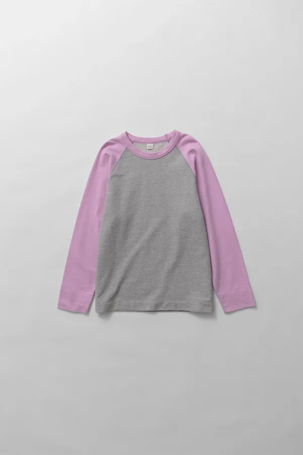 2nd) single sweatshirt (pink grey)