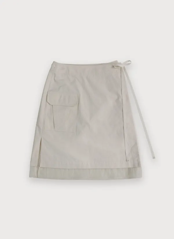 SMOOTH LAYERED SKIRT - CREAM [3rd]