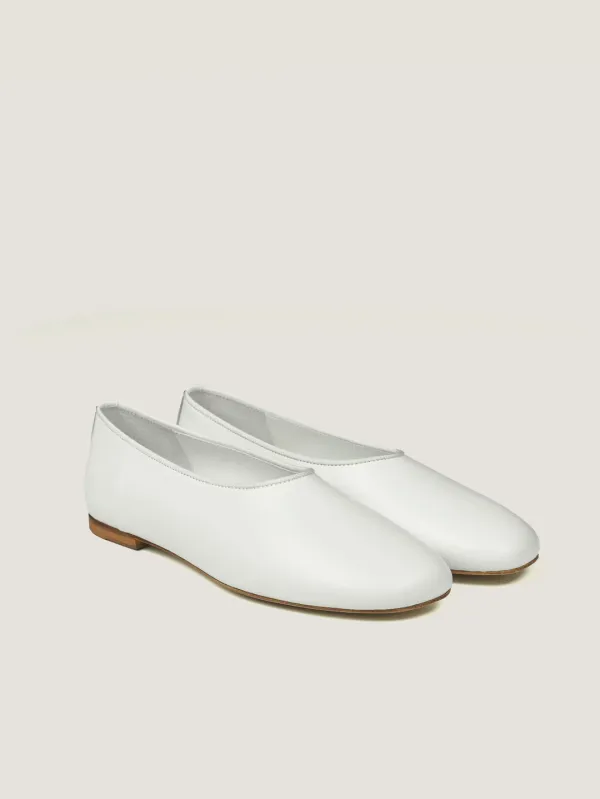 GRACE OPERA FLATS [ Clean White ] Italian Leather
