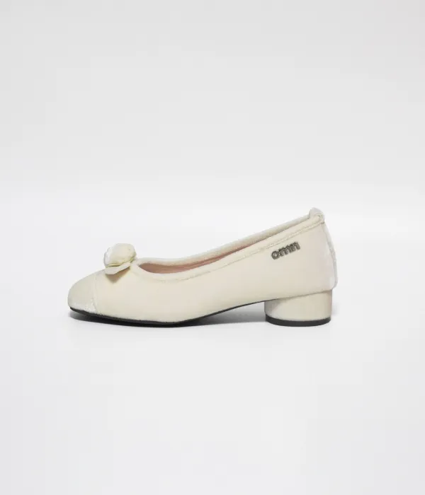 omn Rose Velvet Pumps _Ivory ㅣWedding Edition