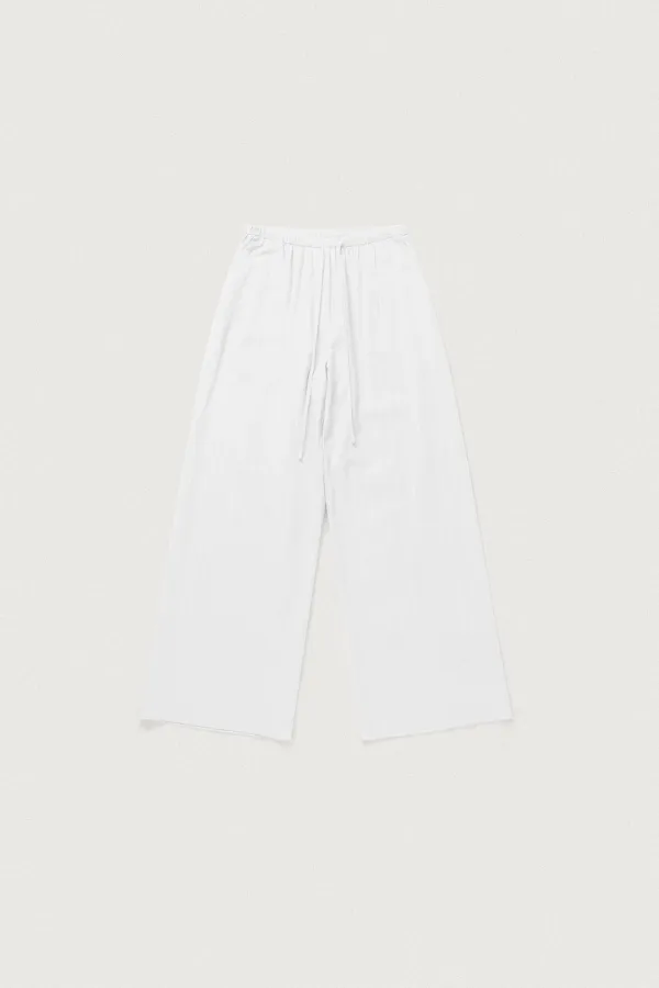 [2차 REORDER] WASHED COTTON JACQUARD TRACK PANTS [OFF WHITE] - 6/1 예약배송