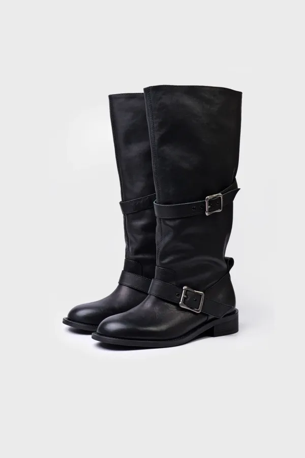[빠른배송] VINTAGE BUCKLE BOOTS [C5F10BK]