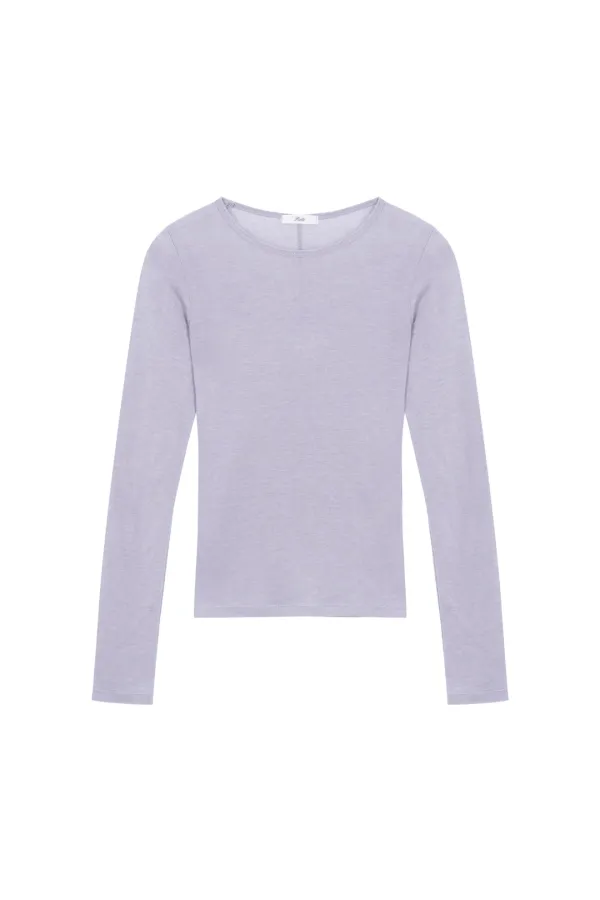 WOOL LINE T-SHIRT_melange gray