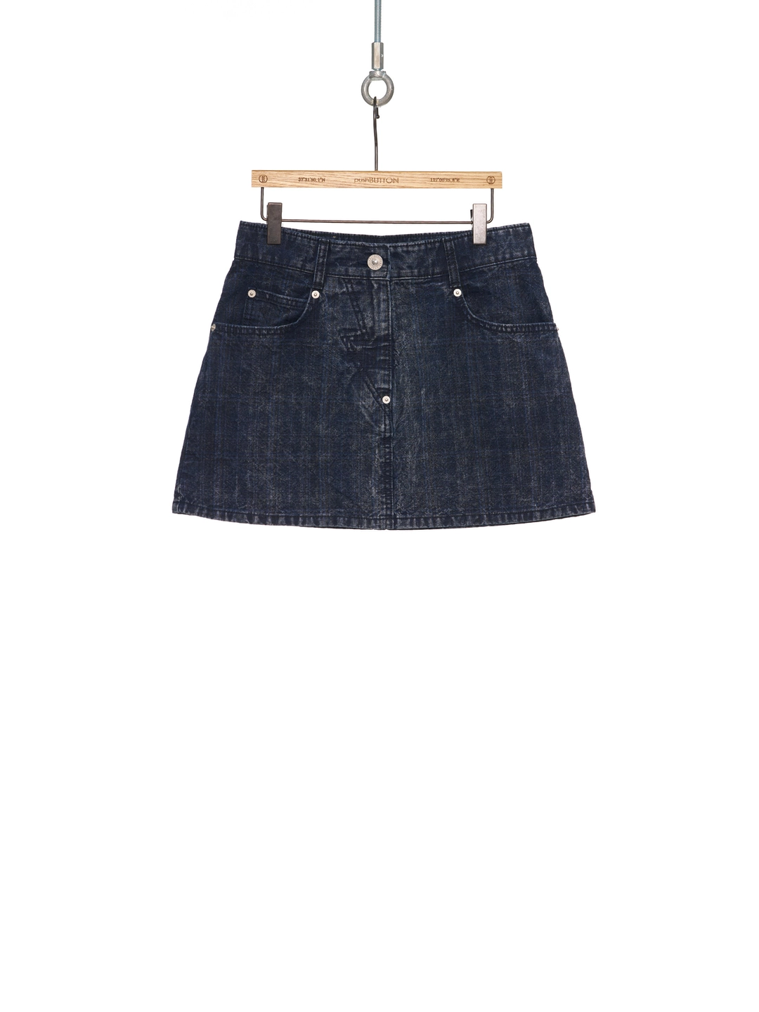 푸쉬버튼 SS26 BLUE A-LINE DENIM MINI SKIRT 상품 이미지 1