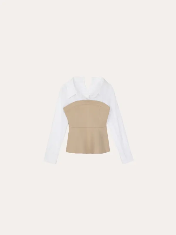 코나 레이어드 블라우스[BEIGE]*오늘 출발