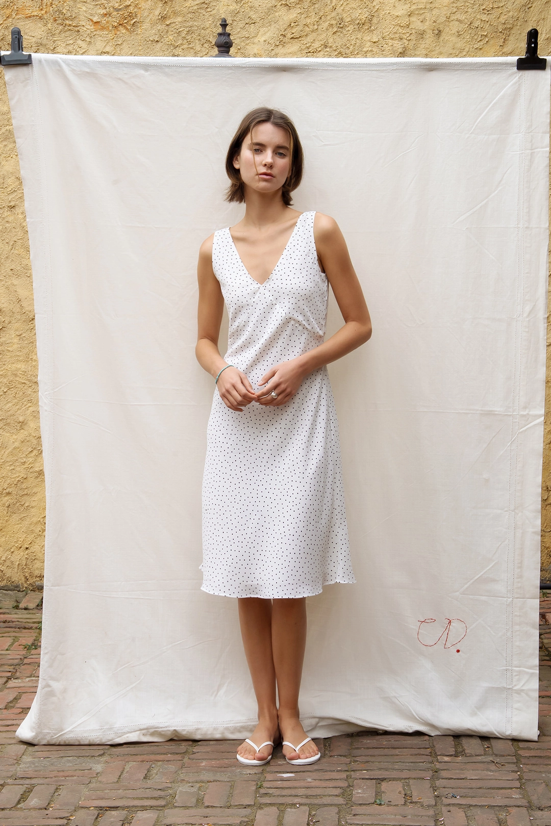 샤드라마 POLKA DOT DRESS [WHITE] 상품 이미지 2