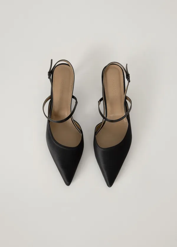 [주문제작] Arne satin curve slingback (2cm/5cm)