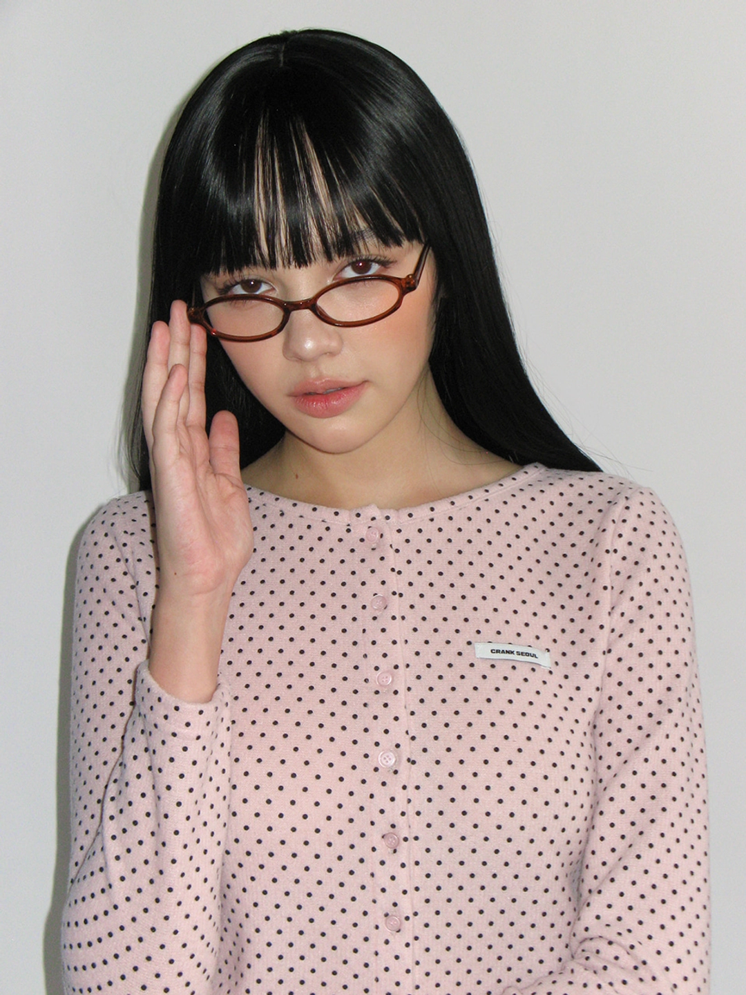 크랭크 [Release 08/31] DOT BRUSHED CARDIGAN_PINK 상품 이미지 2