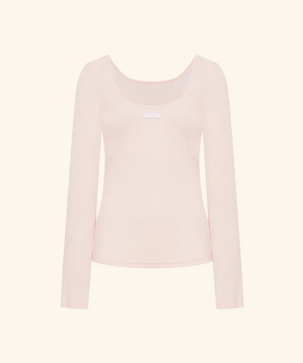 [5th Restock] Letters Two-way Slim T-shirts ( Pink )