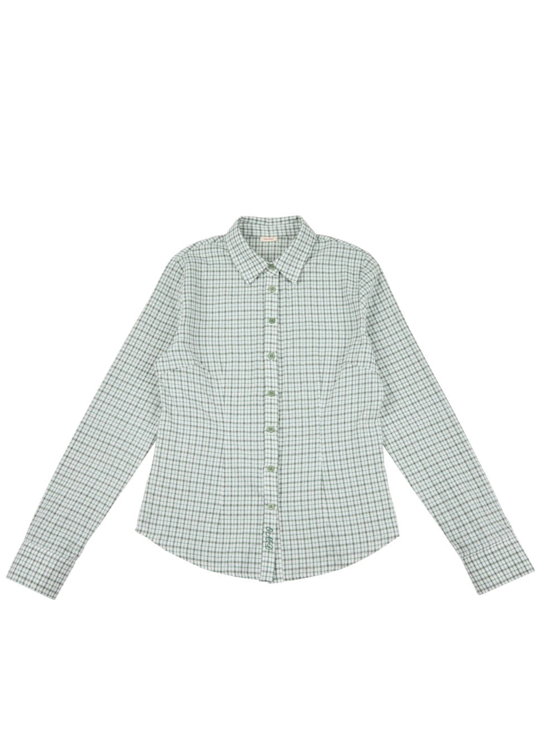 온무드 SELLA CHECK SHIRT - GREEN 상품 이미지 3