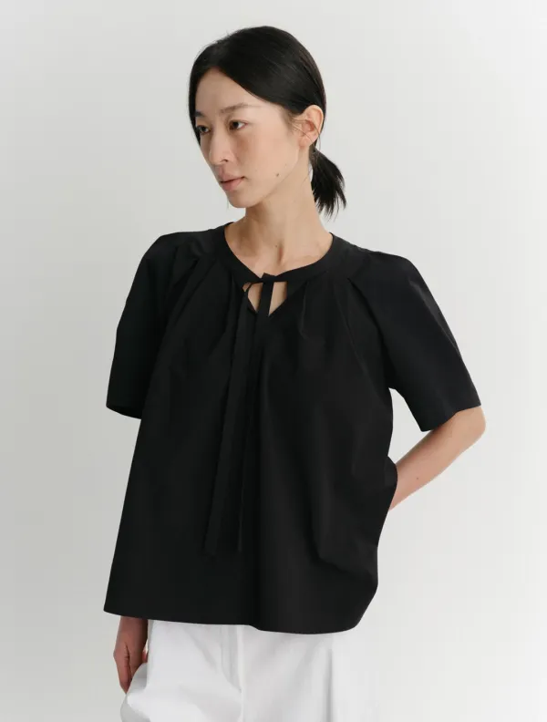 Layn Tie Tuck Blouse (Black)