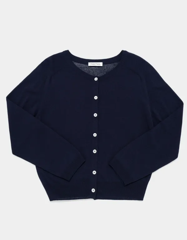 Romy Cotton Cardigan (Navy)