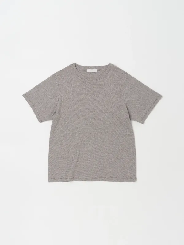 RELAXED STRIPE TEE IN BROWN