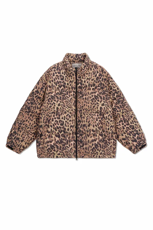 LEOPARD DOWN JUMPER IN MIX