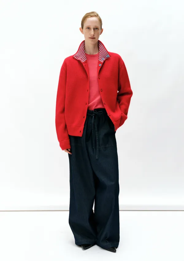 Annecy Reversible Cardigan in Red