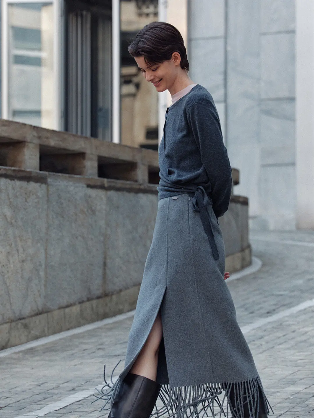 루에브르 Handmade Wool Fringe Skirt SW4WS918_2color 상품 이미지 3