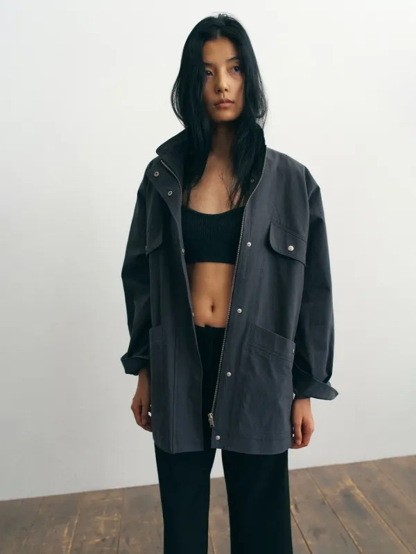 Phase Cotton Jacket_Charcoal