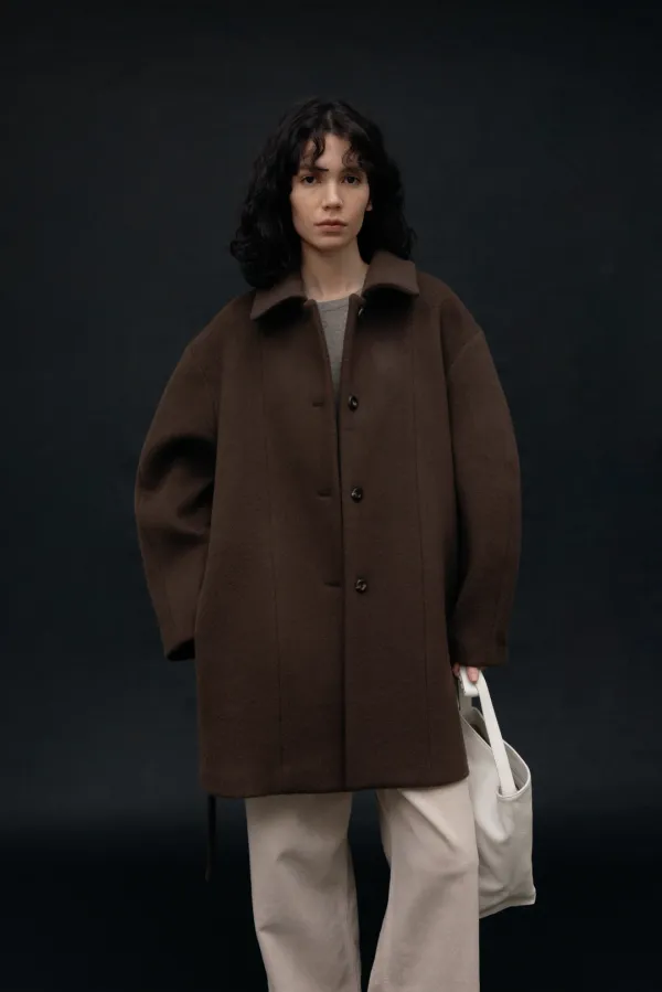 [Exclusive]Raccoon Half Coat (Brown)