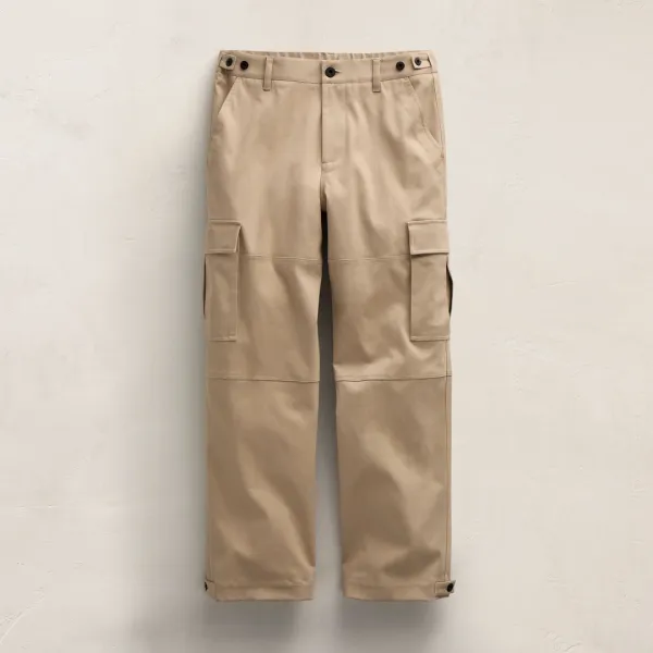Cashmere Touch Cotton Cargo - Light Khaki