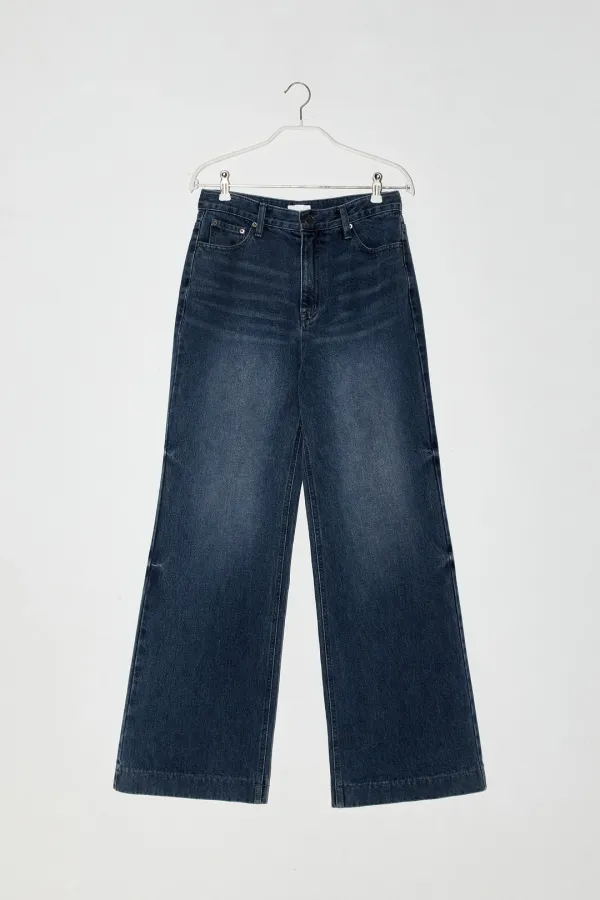 SIDE POINT LOOSE FIT DENIM - BLUE