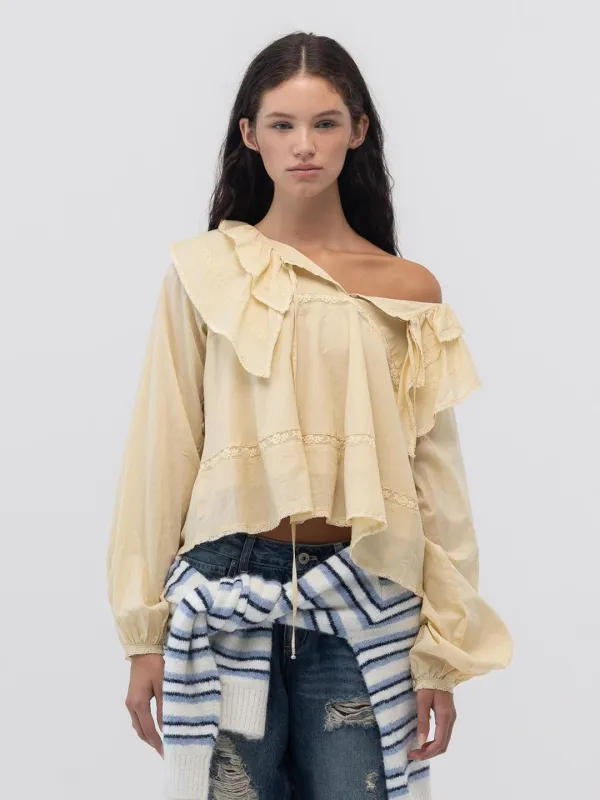 MALLOW LACE BLOUSE (YELLOW)