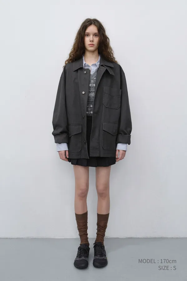 UNISEX CHORE JACKET SEPIA_UDJA6C104W2