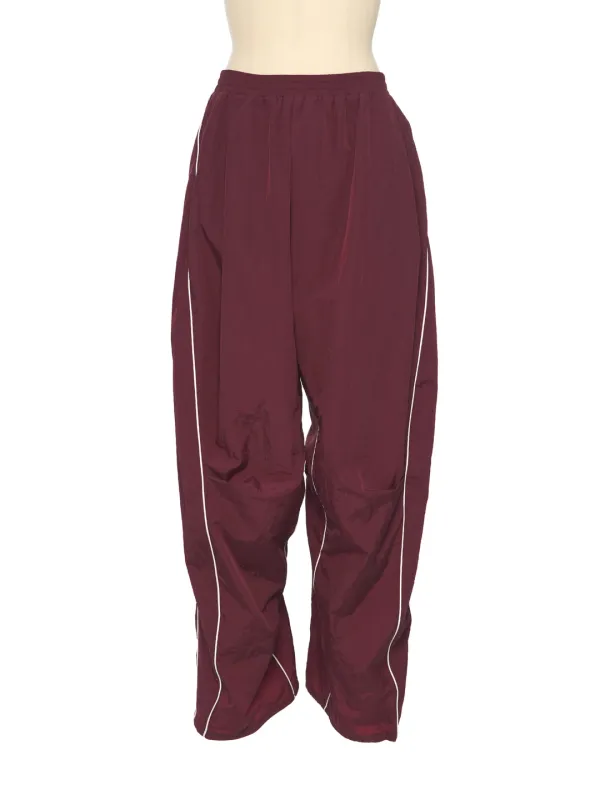 SS25 RED PIPING DETAIL TUCKED PANTS