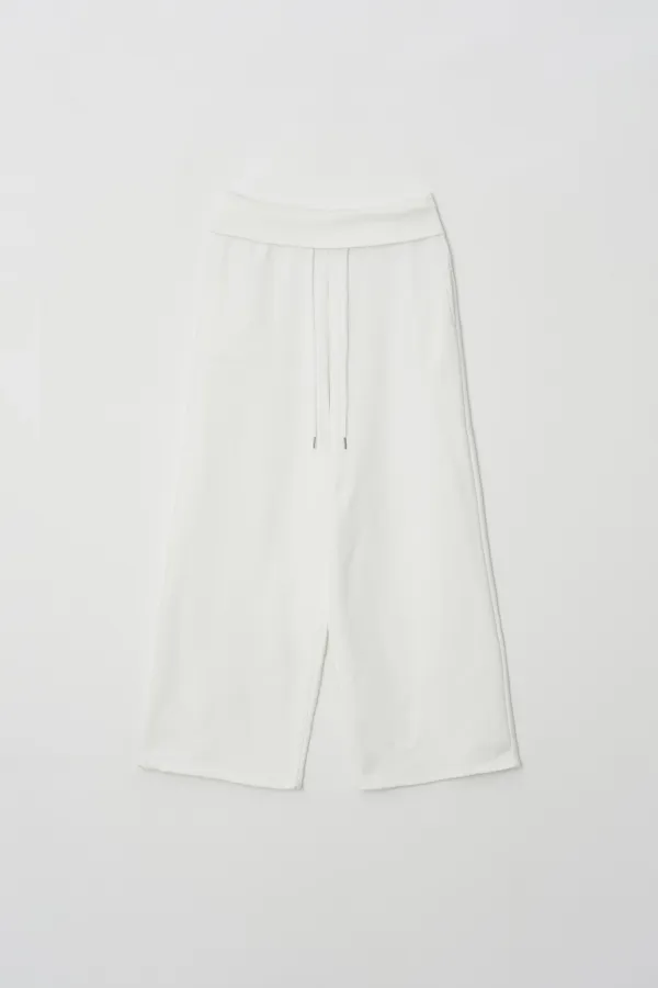 lounge foldover loose pants (ivory)