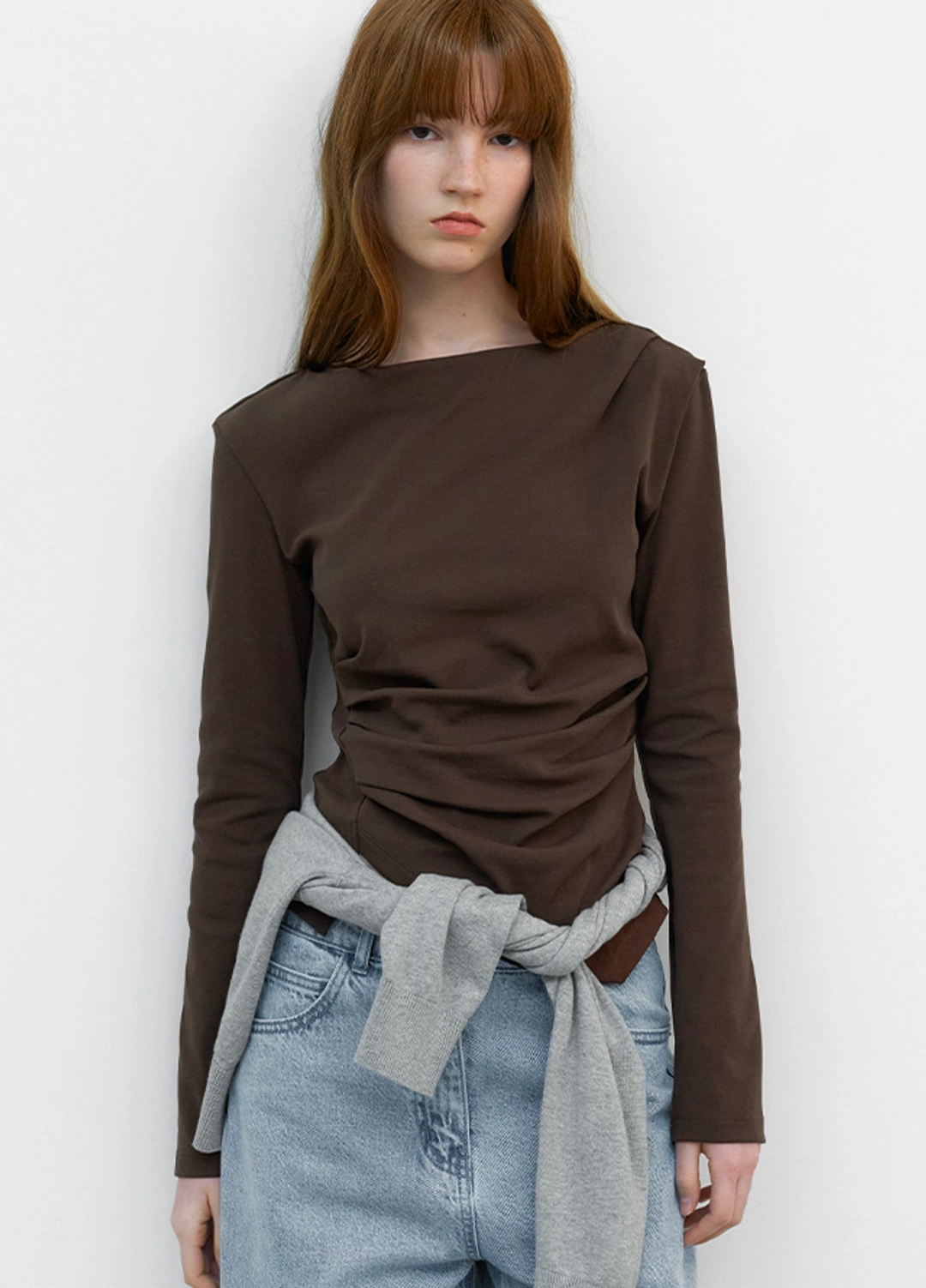 아뜰리에 나인 (Z-BL-4287)LOND2 WAIST TUCK BLOUSE 상품 이미지 2