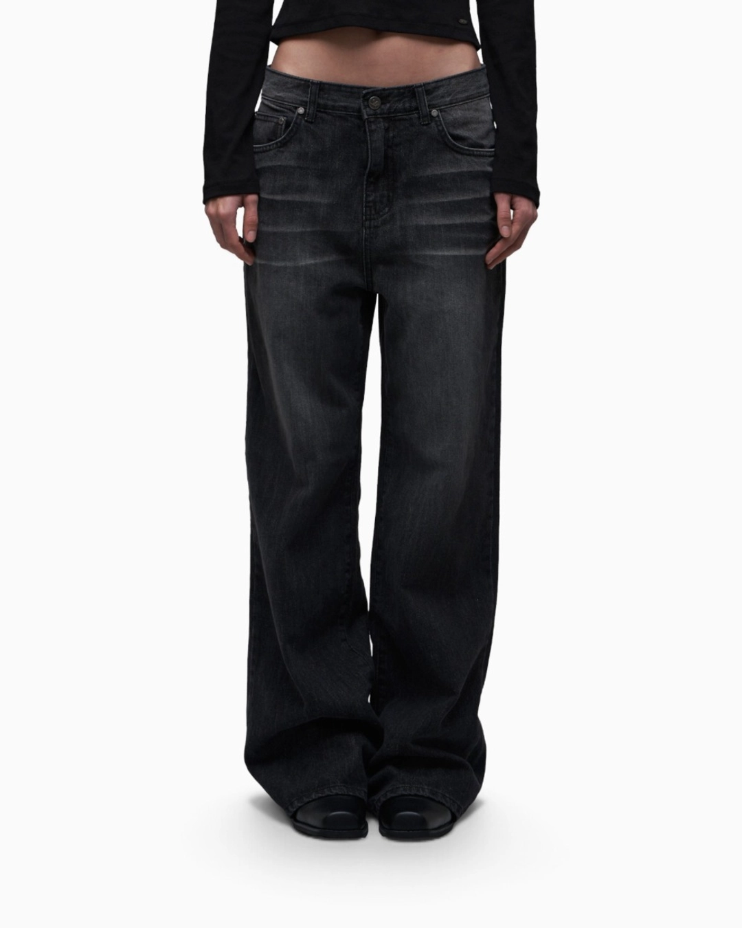 시너진 201 CAT WASHING STRAIGHT JEANS  BLACK 상품 이미지 1