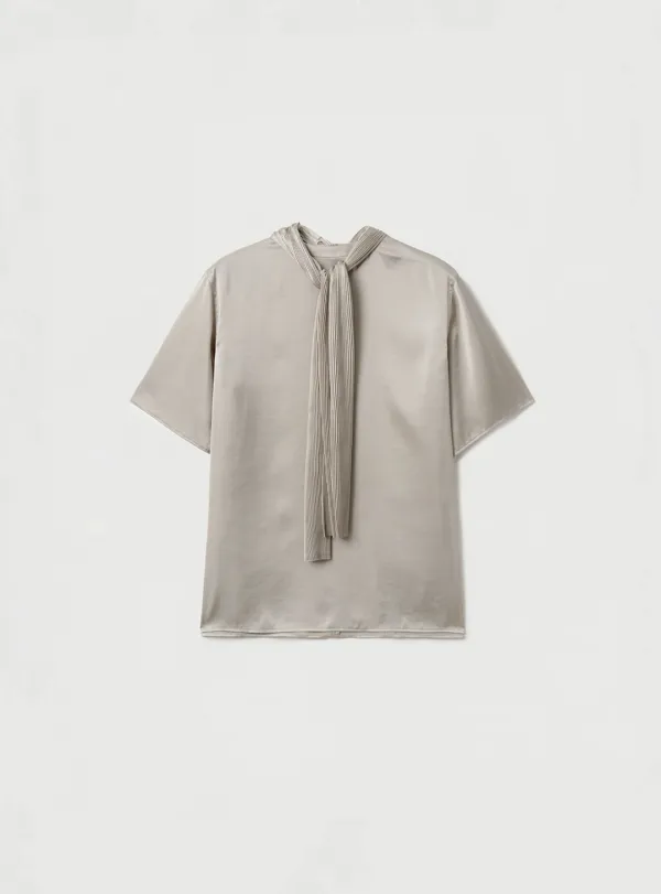 PLEATED SCARF TOP