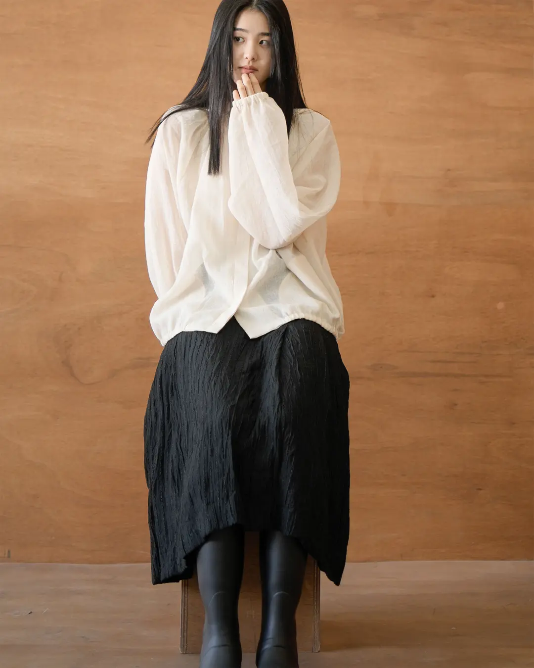 유노이아 organza hooded jacket 상품 이미지 2