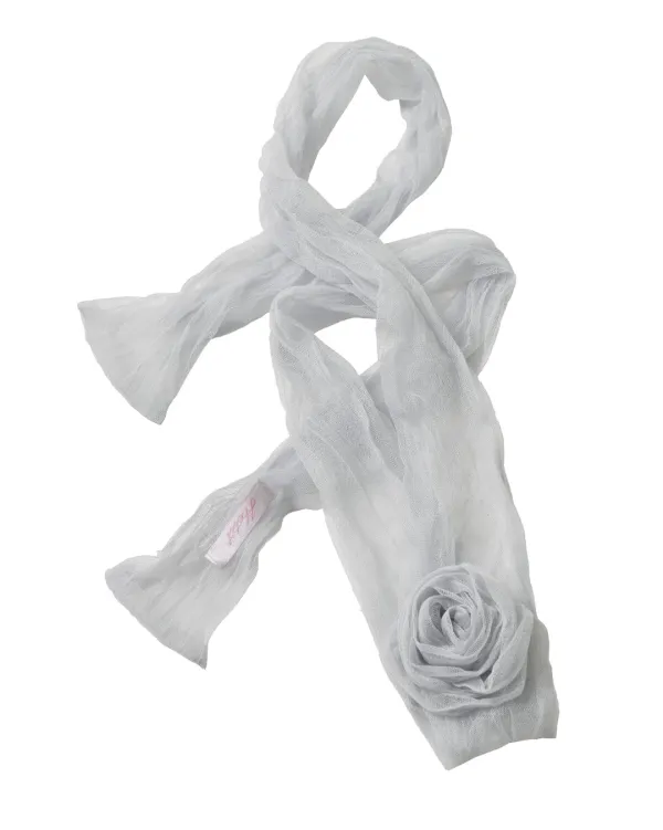 Wrinkle Rose Scarf (Pale sky)