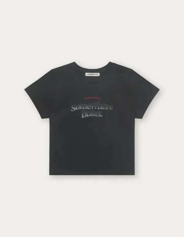 Gradation Wave Logo Top - Charcoal