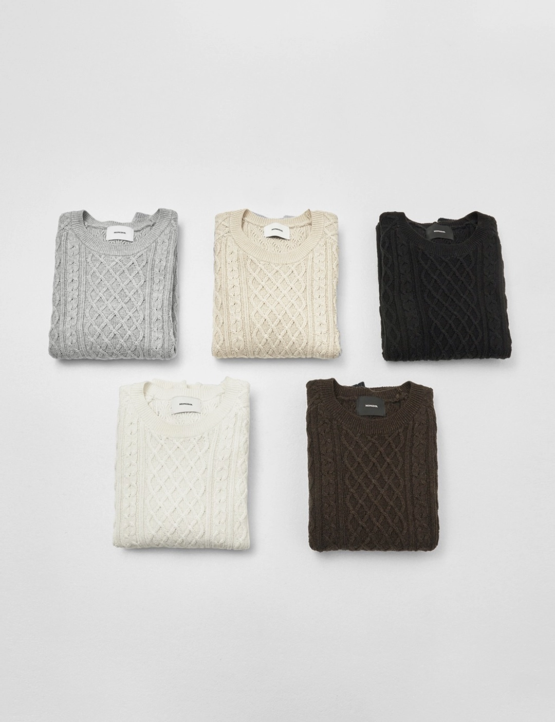 몽돌 [From ITALY] 케이블 라운드넥 반팔 니트 탑 MDKT100_5 Colors 상품 이미지 3