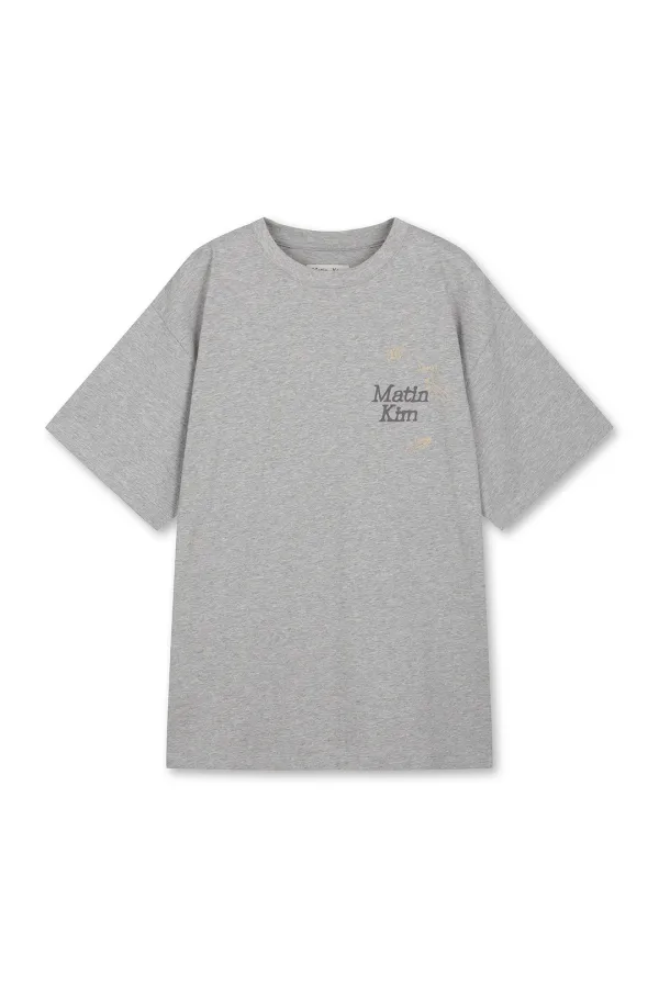 ANIMAL GRAFFITI GRAPHIC OVERSIZE TOP IN GREY