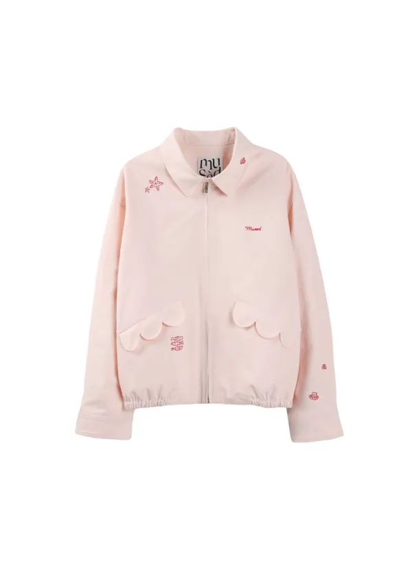 Mused Hand EMB Blouson - Light Pink