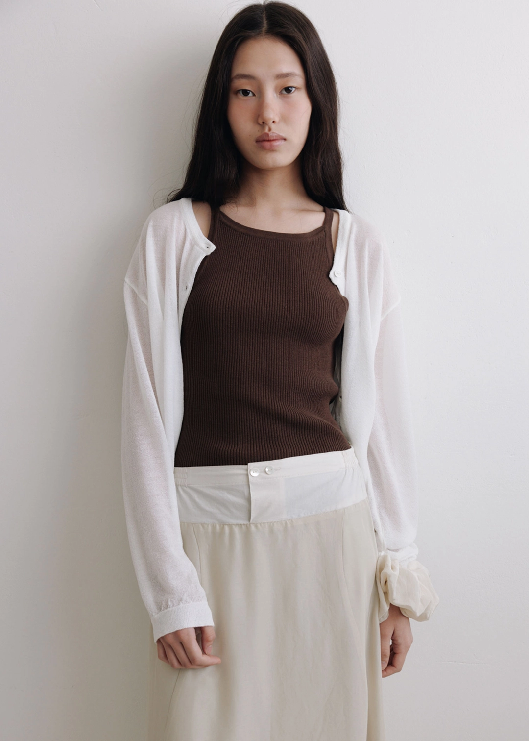 더라이 Sheer Round Cardigan(White) 상품 이미지 2