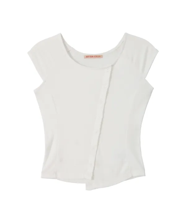Edith Button Up Blouse-Ivory