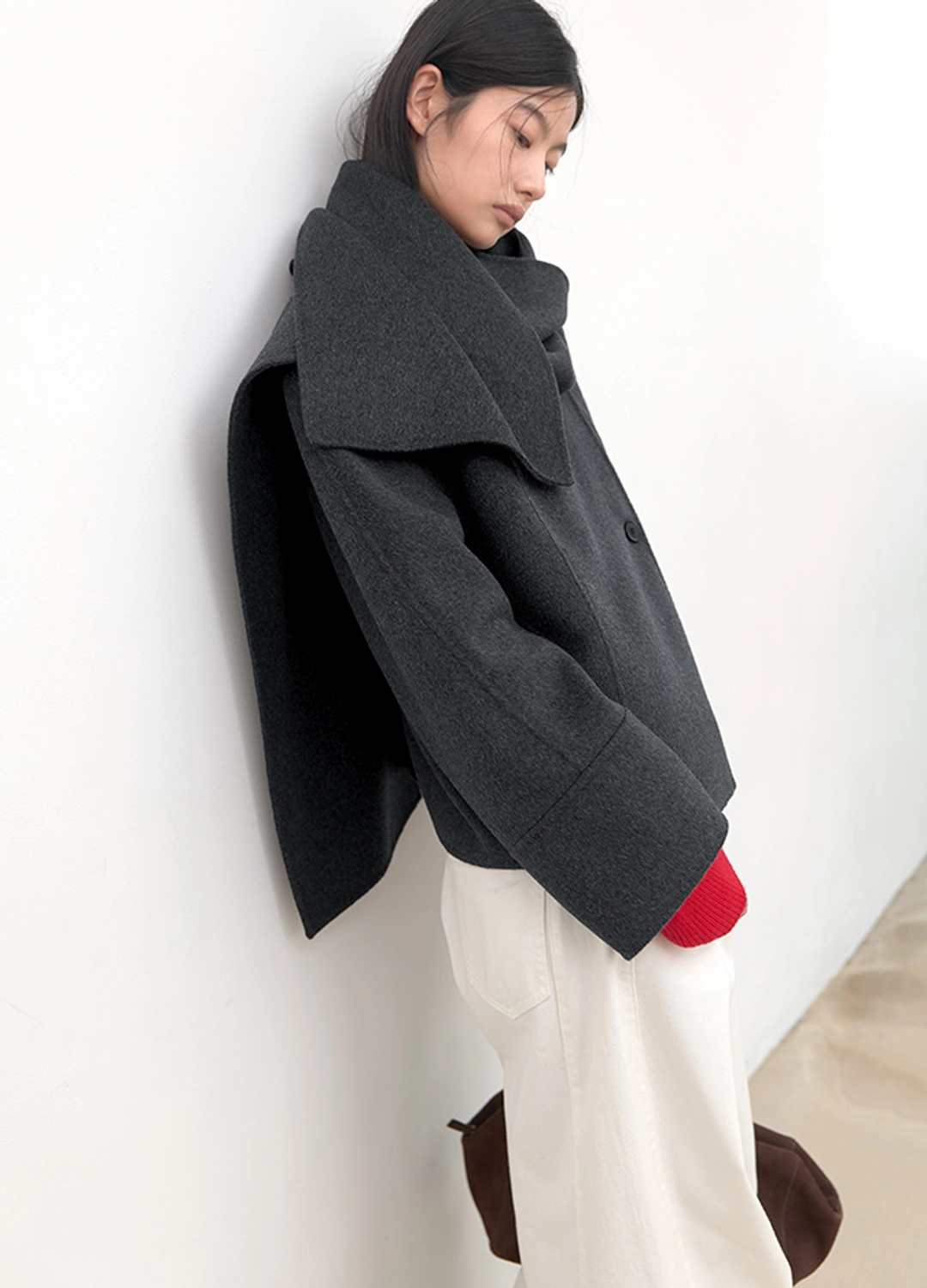 아뜰리에 나인 (CT-1494)MUFFLER HANDMADE SHORT COAT S 상품 이미지 2