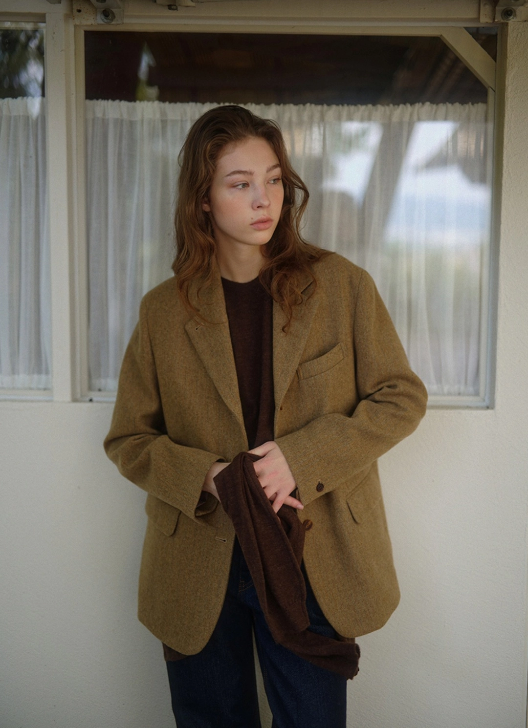 블랭크공삼 overfit wool jacket (camel) 상품 이미지 3