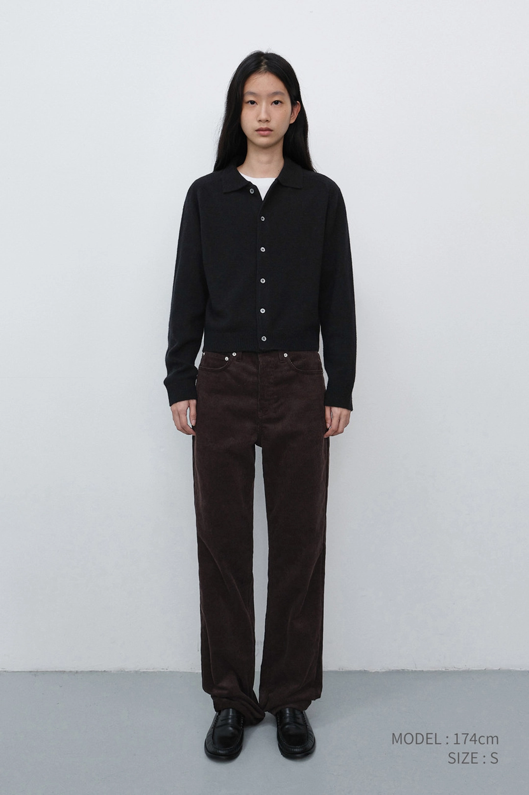 던스트 UNISEX COLLARED KNIT CARDIGAN BLACK_UDSW6C102BK 상품 이미지 1